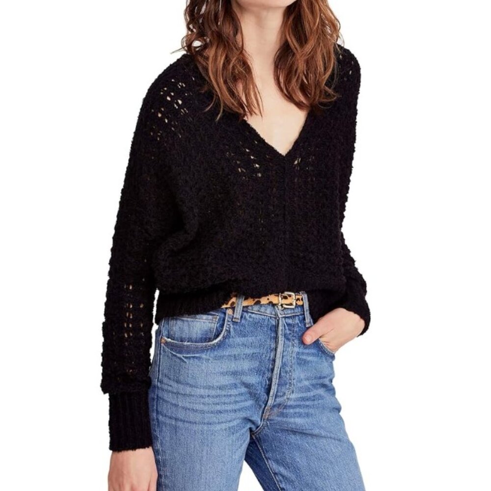 Free People Best of You V-Neck in Black